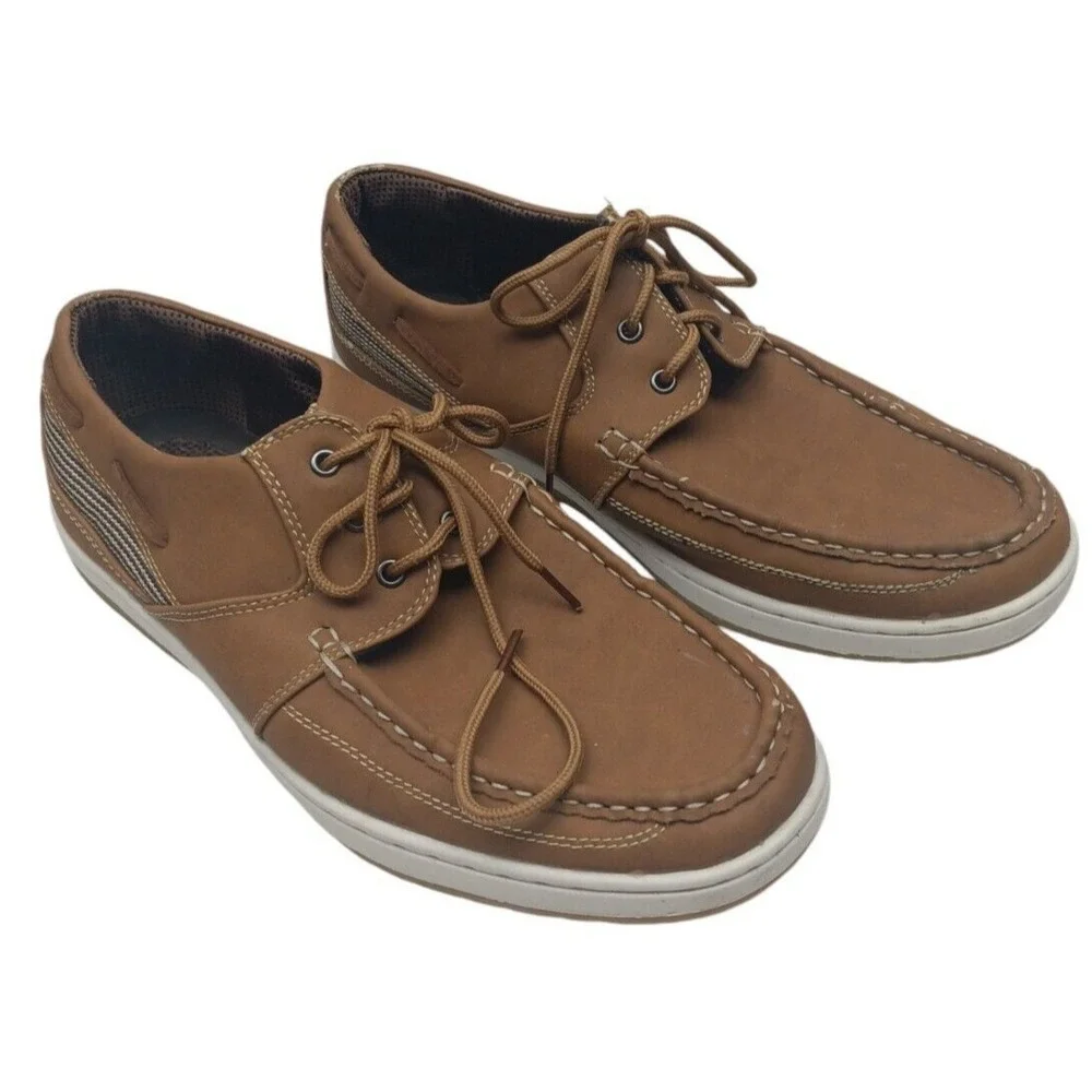 Men's Boat Shoes‎ Slip On Stylish Leather Casual Loafers Size: 11 US [XRW716]